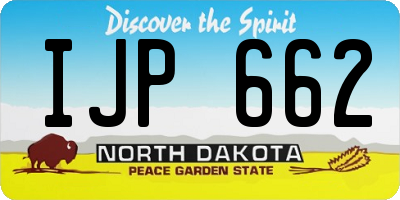 ND license plate IJP662