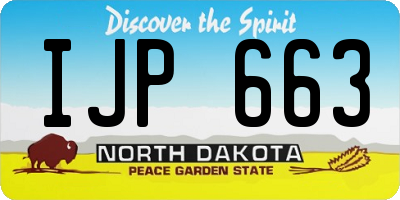 ND license plate IJP663