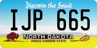 ND license plate IJP665