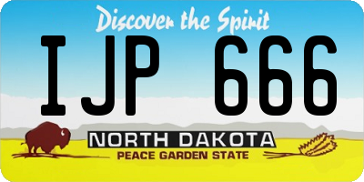 ND license plate IJP666