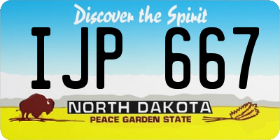 ND license plate IJP667