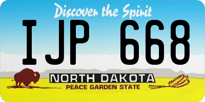 ND license plate IJP668