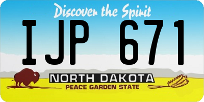 ND license plate IJP671