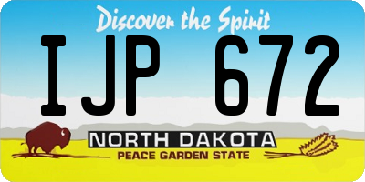 ND license plate IJP672