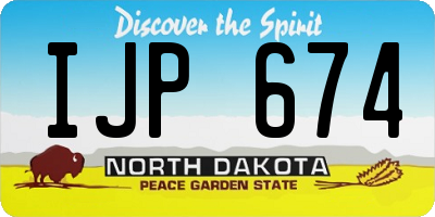 ND license plate IJP674