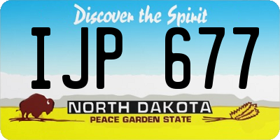 ND license plate IJP677