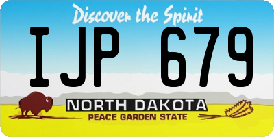 ND license plate IJP679