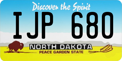 ND license plate IJP680