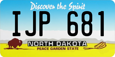 ND license plate IJP681