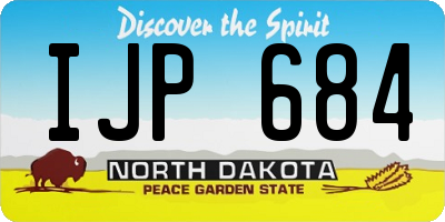 ND license plate IJP684