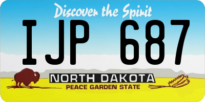 ND license plate IJP687