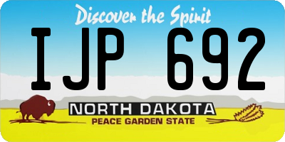 ND license plate IJP692