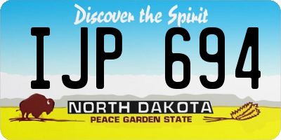ND license plate IJP694