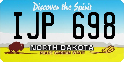 ND license plate IJP698