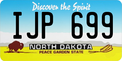 ND license plate IJP699