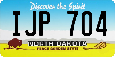 ND license plate IJP704