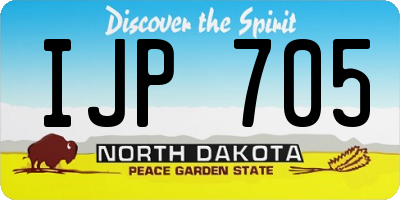 ND license plate IJP705