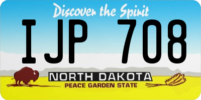 ND license plate IJP708