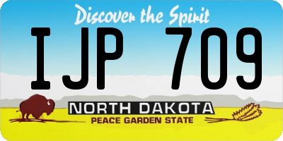 ND license plate IJP709
