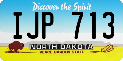 ND license plate IJP713
