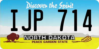 ND license plate IJP714