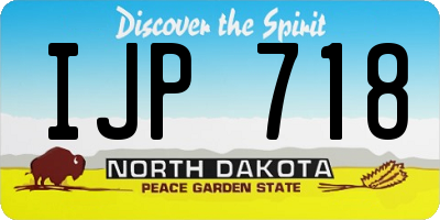 ND license plate IJP718