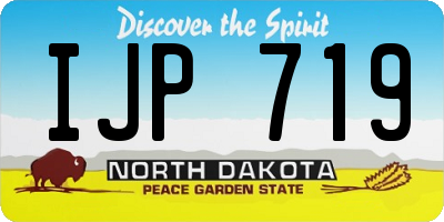 ND license plate IJP719
