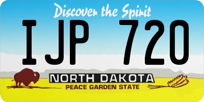 ND license plate IJP720