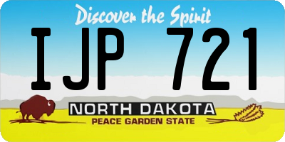 ND license plate IJP721