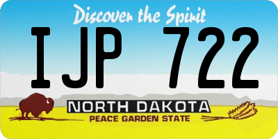 ND license plate IJP722