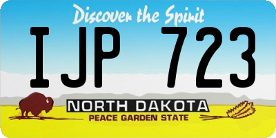 ND license plate IJP723