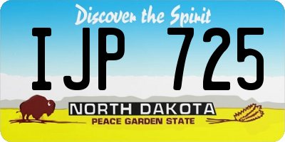 ND license plate IJP725