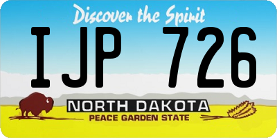 ND license plate IJP726