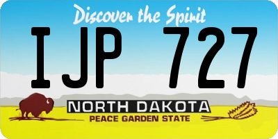 ND license plate IJP727