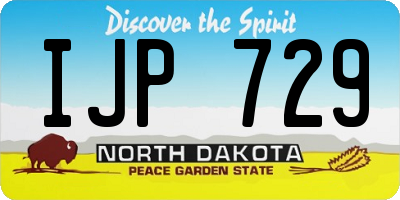 ND license plate IJP729