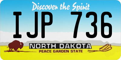 ND license plate IJP736