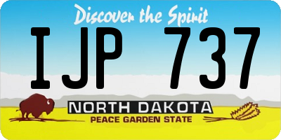 ND license plate IJP737