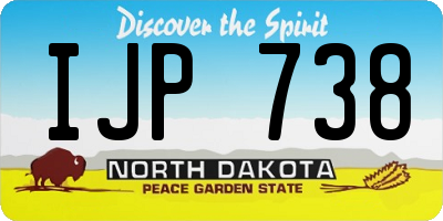 ND license plate IJP738