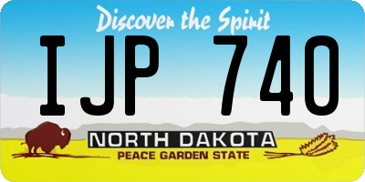 ND license plate IJP740