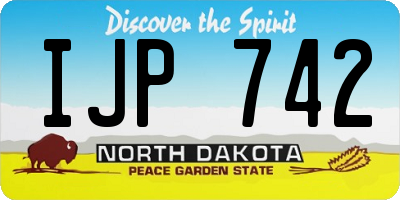 ND license plate IJP742