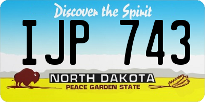 ND license plate IJP743