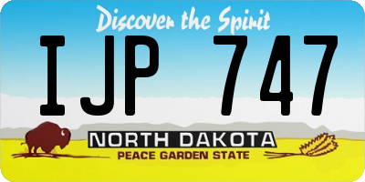 ND license plate IJP747