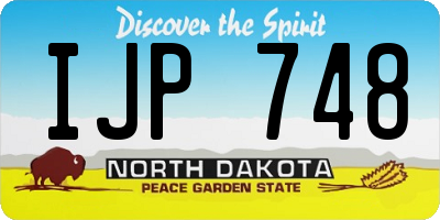 ND license plate IJP748