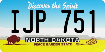 ND license plate IJP751