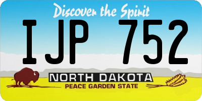 ND license plate IJP752