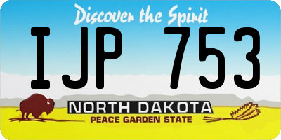 ND license plate IJP753