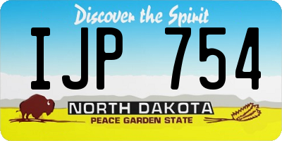 ND license plate IJP754