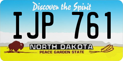 ND license plate IJP761