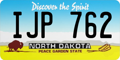 ND license plate IJP762