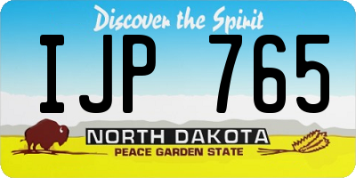 ND license plate IJP765